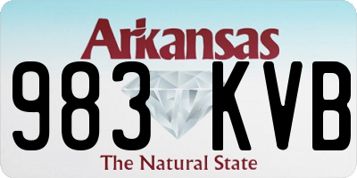 AR license plate 983KVB