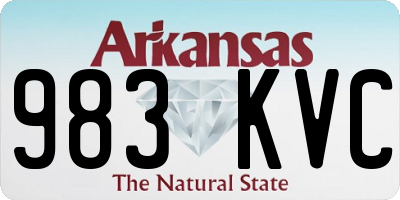 AR license plate 983KVC