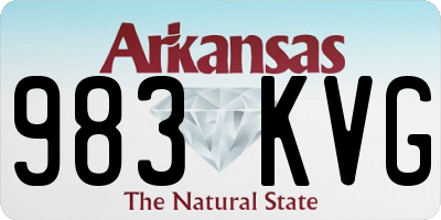 AR license plate 983KVG