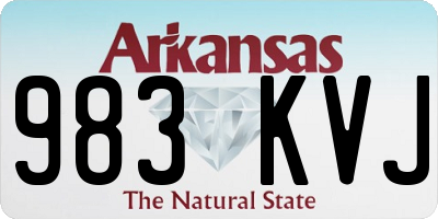 AR license plate 983KVJ