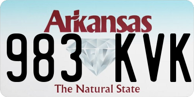 AR license plate 983KVK