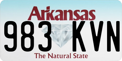 AR license plate 983KVN