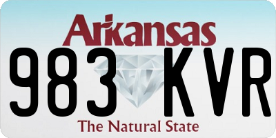 AR license plate 983KVR