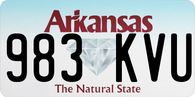 AR license plate 983KVU