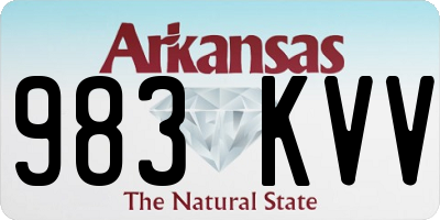 AR license plate 983KVV