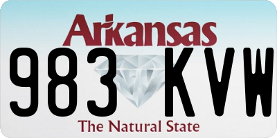 AR license plate 983KVW