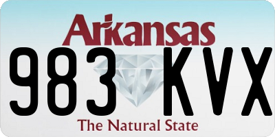 AR license plate 983KVX