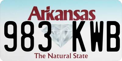 AR license plate 983KWB