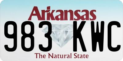 AR license plate 983KWC
