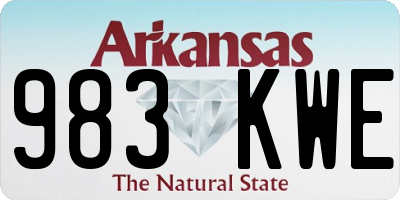 AR license plate 983KWE
