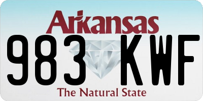 AR license plate 983KWF