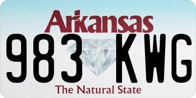 AR license plate 983KWG