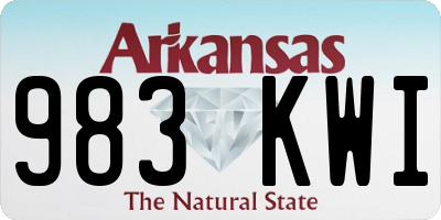 AR license plate 983KWI