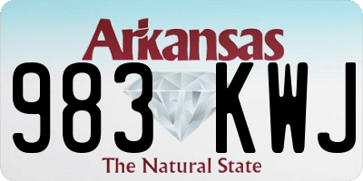 AR license plate 983KWJ