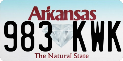 AR license plate 983KWK