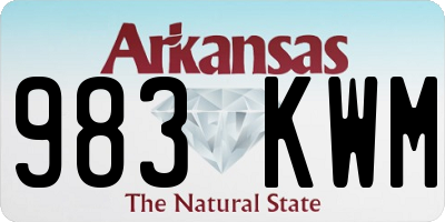 AR license plate 983KWM