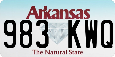 AR license plate 983KWQ