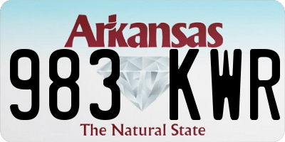AR license plate 983KWR