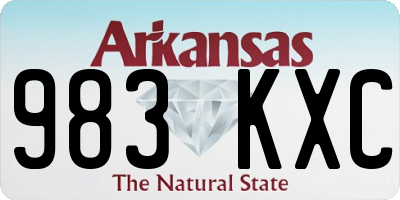AR license plate 983KXC