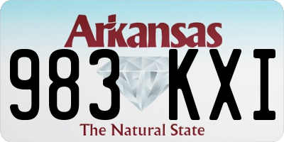 AR license plate 983KXI