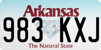 AR license plate 983KXJ