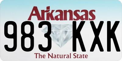 AR license plate 983KXK