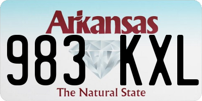 AR license plate 983KXL