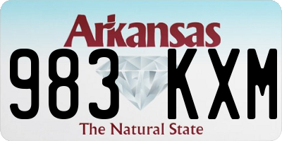 AR license plate 983KXM