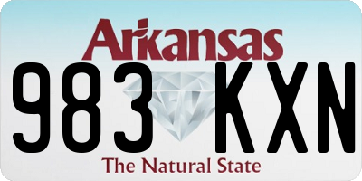 AR license plate 983KXN