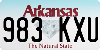 AR license plate 983KXU