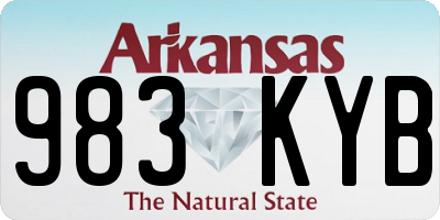 AR license plate 983KYB