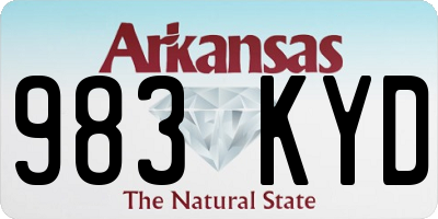 AR license plate 983KYD