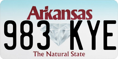 AR license plate 983KYE