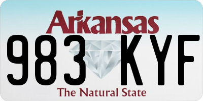 AR license plate 983KYF