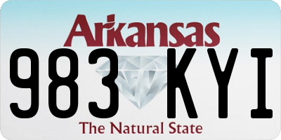AR license plate 983KYI