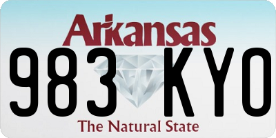 AR license plate 983KYO