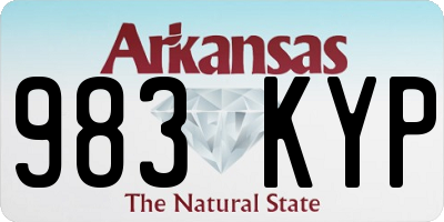 AR license plate 983KYP