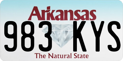 AR license plate 983KYS