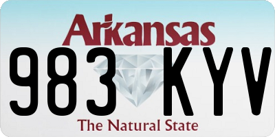 AR license plate 983KYV
