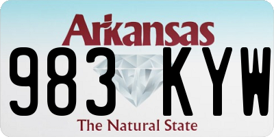 AR license plate 983KYW