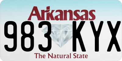 AR license plate 983KYX