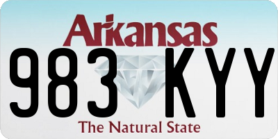 AR license plate 983KYY