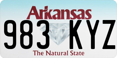 AR license plate 983KYZ