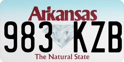 AR license plate 983KZB