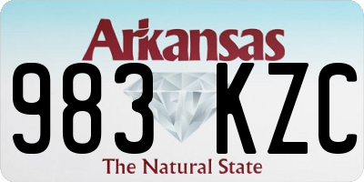 AR license plate 983KZC