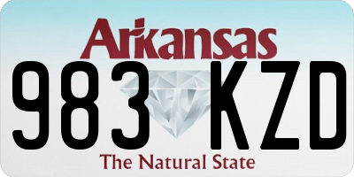 AR license plate 983KZD