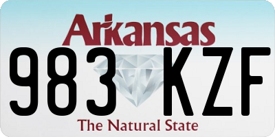 AR license plate 983KZF