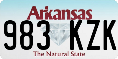 AR license plate 983KZK