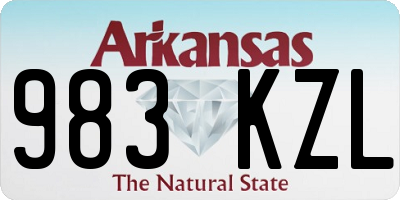 AR license plate 983KZL