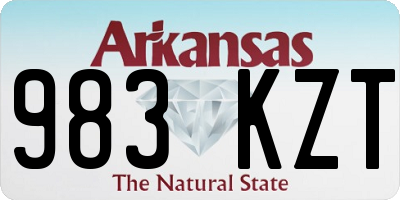 AR license plate 983KZT